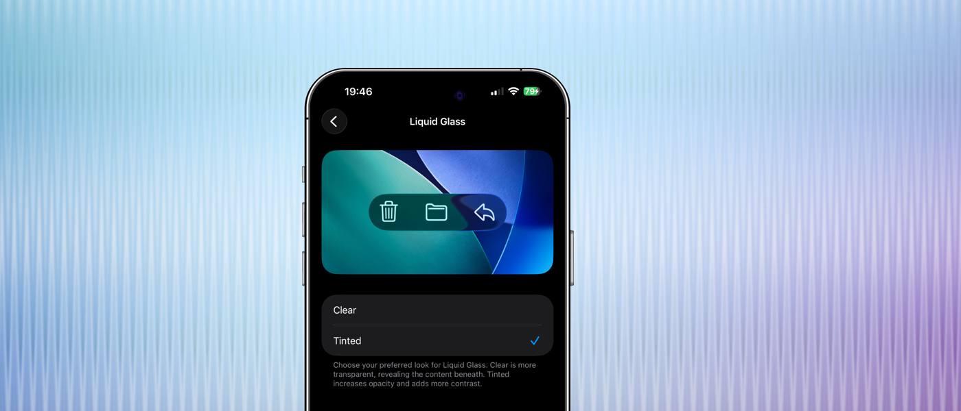 Apple adds a new toggle to make Liquid Glass less glassy