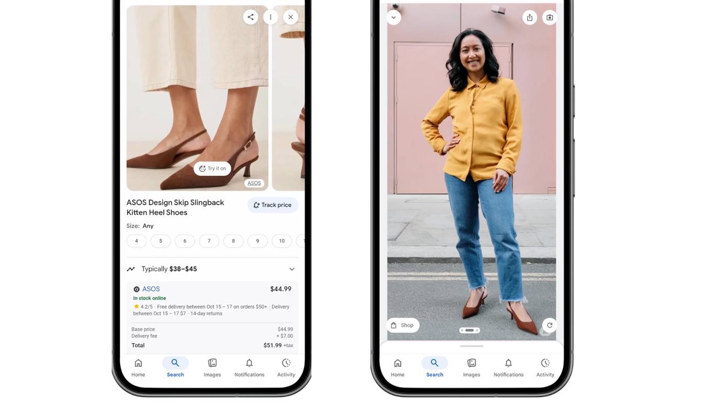 Google8217s AI try-on imagines your feet in new shoes
