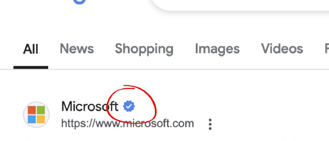 Google is testing verified checkmarks in search